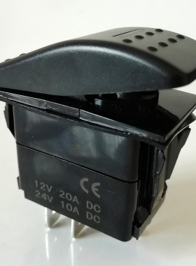 房车自复位按钮开关改装12v24V汽车通用绿灯翘班船型喇叭按键新品