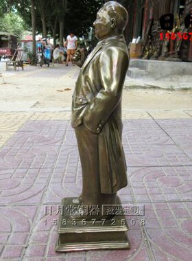 铜器纯铜邓小平铜像 小平同志站像 改革开放邓小平铜雕像招财