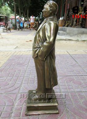 铜器纯铜邓小平铜像 小平同志站像 改革开放邓小平铜雕像招财
