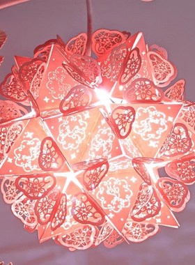 花丛鹿漫DIY纸雕灯拼装桌面摆件高级感手工小夜灯送闺蜜生日礼物