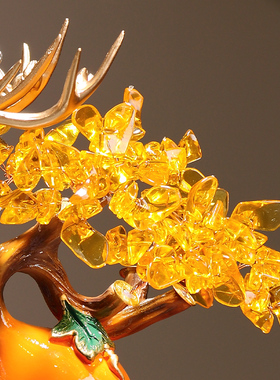 招财葫芦发财树福鹿摆件家居饰品客厅桌面玄关装饰乔迁新居礼品