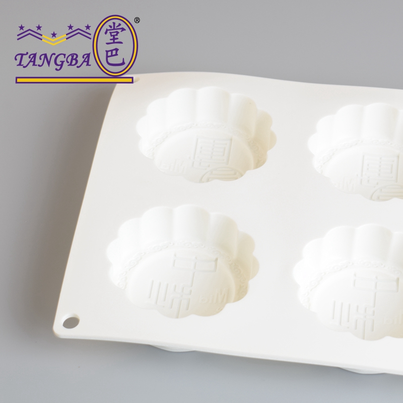 tangba堂巴 6连中秋团圆冰皮月饼矽胶慕斯模 绿豆糕果冻布丁模具 - 图2