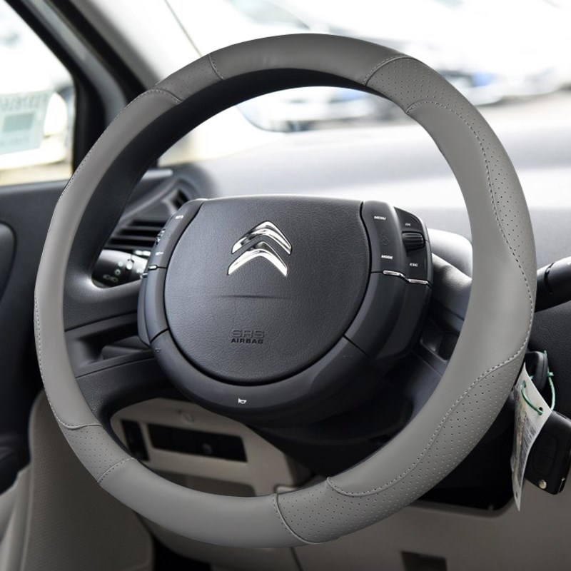 雪铁龙老款世嘉凯旋免手缝真皮方向盘套0C6/08/09/10/11款汽车把 - 图3