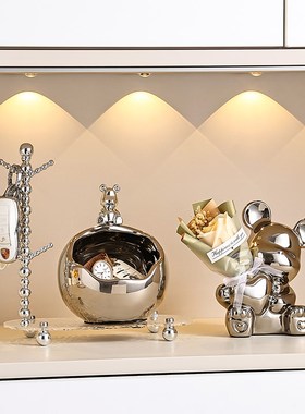 玄关钥匙收d纳盒入户进门口鞋柜钥匙挂架神器置物盒家居装饰品摆