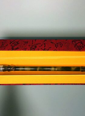 金丝楠乌木小叶桢楠阴沉木毛笔水波纹文房四宝红木工艺品摆件礼品