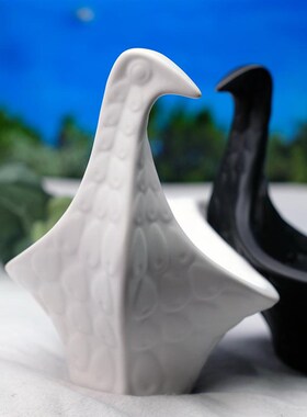 假装是JA鸟无标Meaie轻奢鸟形E装饰收纳摆件陶瓷果盘碗多功能