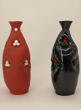 一凡仁旭陶f瓷枕头装饰花瓶气氛圣诞礼物