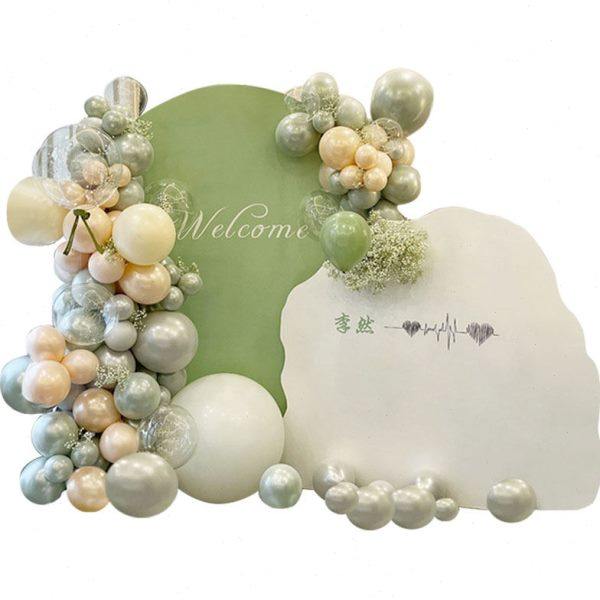 生日布置背景板复古绿牛油果绿色订婚求婚周岁气球装饰情人节kt板,淘宝优惠券,粉丝福利购,淘宝优惠卷