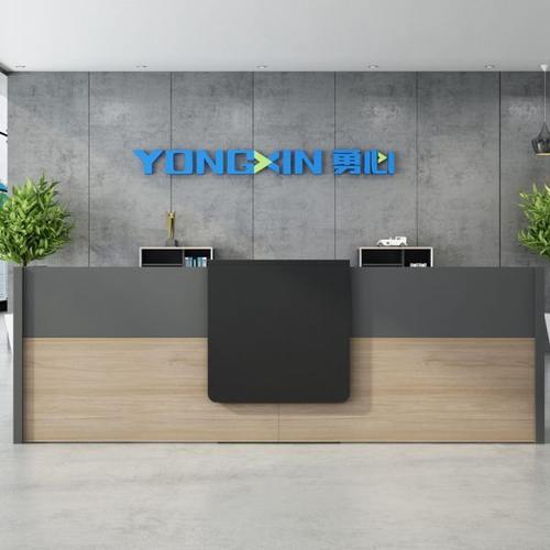 勇心E0级环保前台接待台简约现代公司前台接待台办公室前台柜台 - 图0