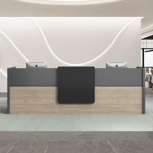 勇心E0级环保前台接待台简约现代公司前台接待台办公室前台柜台 - 图1