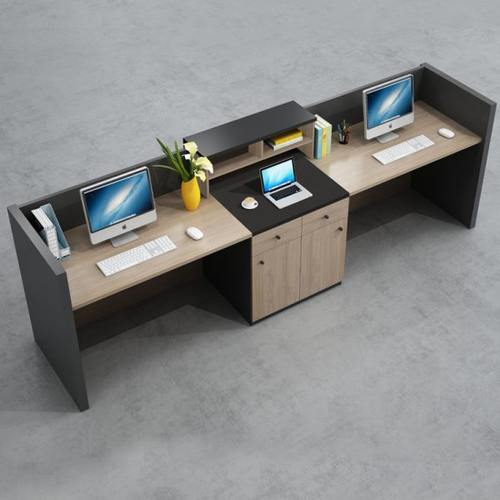 勇心E0级环保前台接待台简约现代公司前台接待台办公室前台柜台 - 图2