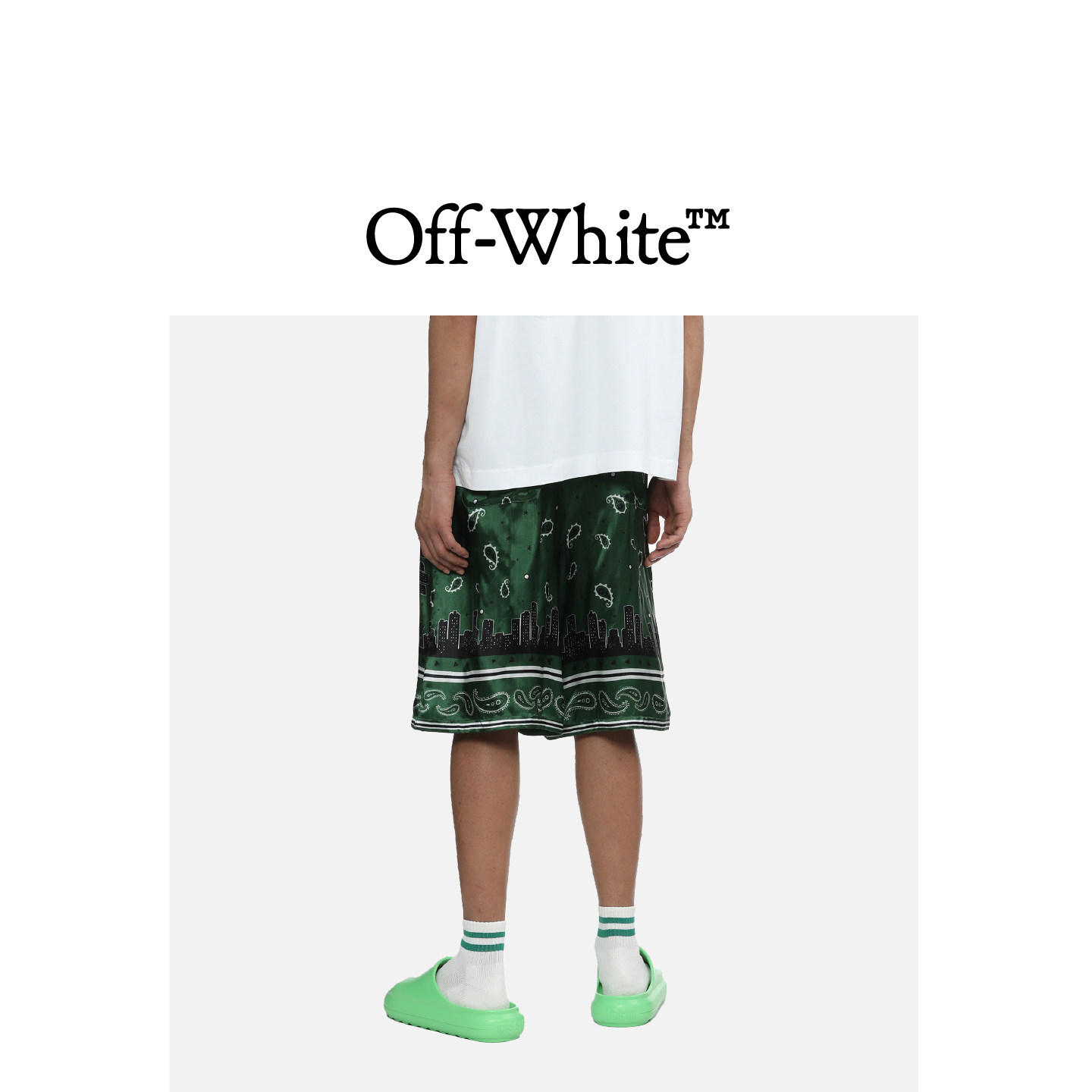OFF-WHITE c/o VIRGIL ABLOH™男装满幅图案花裤子短裤092SOUMM,淘宝优惠券,粉丝福利购,淘宝优惠卷