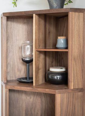 九间房角柜现代简约实木客厅多功能墙角柜置物三角形餐厅转角柜