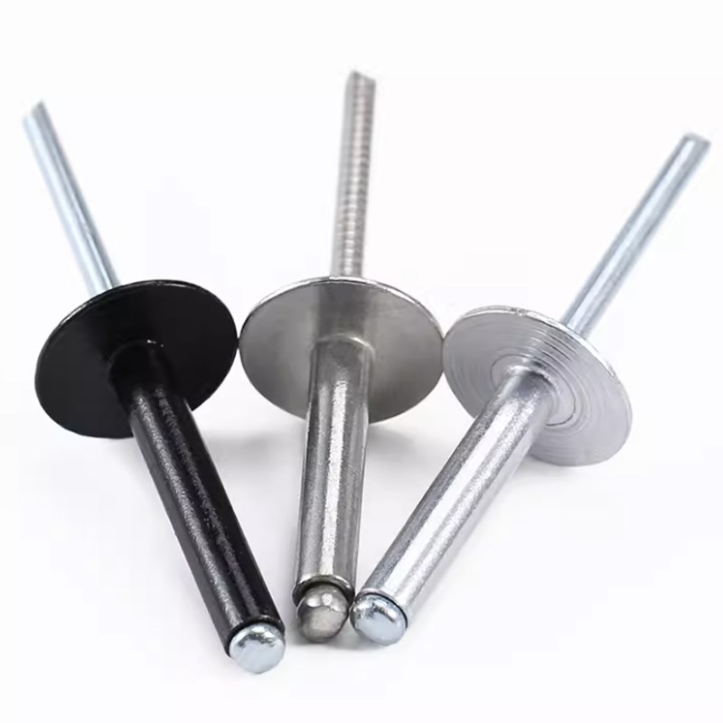 304不锈钢大帽抽芯铝拉钉开口型扁圆头铝铆钉铝拉钉沿MR3.2M4.8M5 - 图3