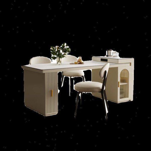 2025岩板岛台餐桌一体现简约家用厨房多功能带电磁炉可伸缩岛台,淘宝优惠券,粉丝福利购,淘宝优惠卷