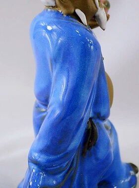 陶瓷石湾公仔东方朔人物家居装饰摆件假山盆景陶瓷老人祝贺寿摆件