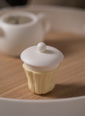创意莲蓬盖d置壶盖托茶宠小摆件茶器杯托办公室桌面书房茶桌装饰