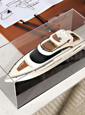 游船游艇摆件老板办公室一帆x风顺摆设样板房售楼部书柜书架装饰