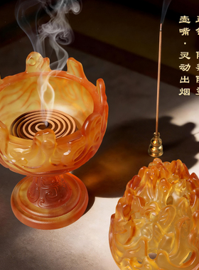 古东东古法琉璃博山香薰炉礼品