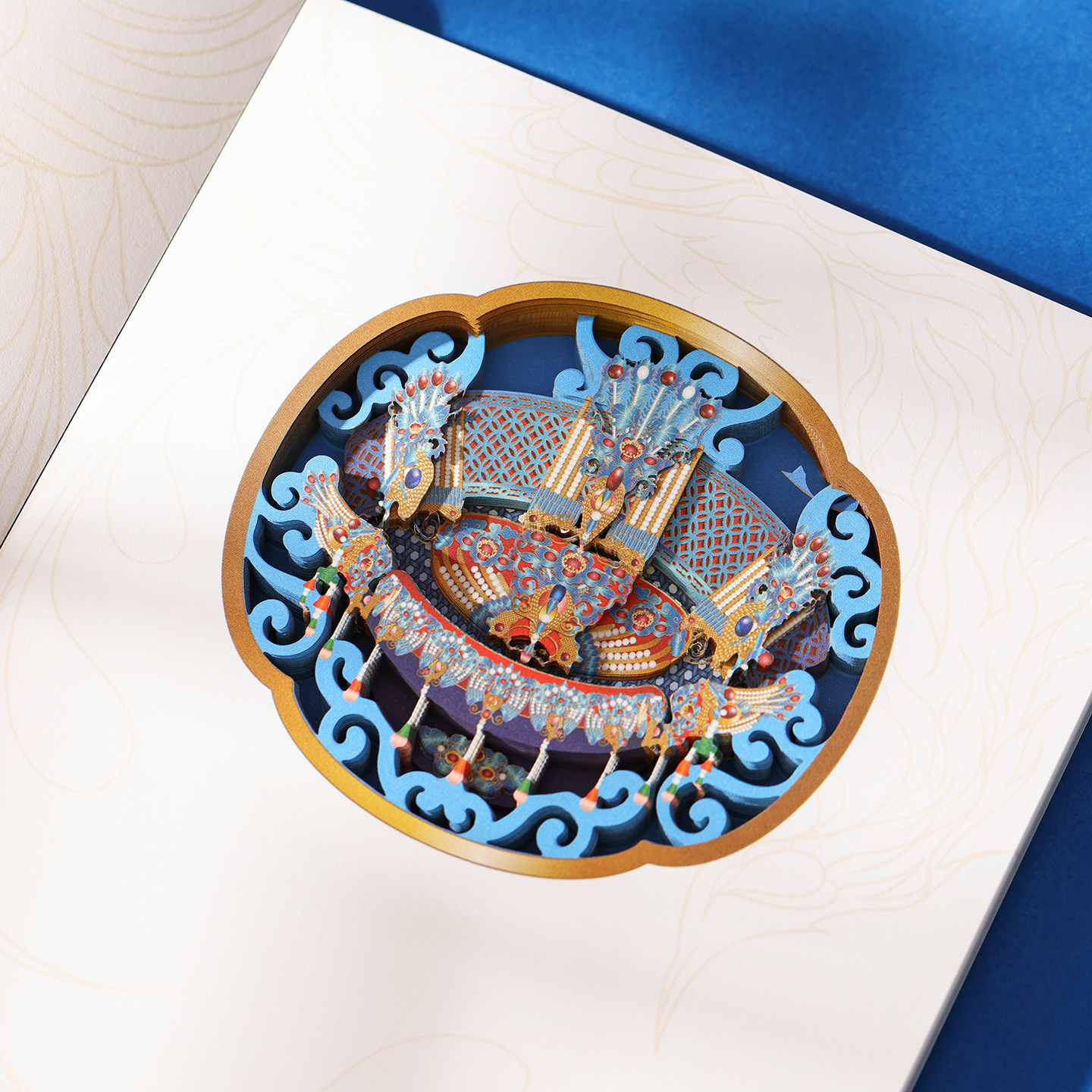 人民礼物万春亭藻井凤冠立体打卡盖章纸雕笔记本北京礼物学生商务定制品故宫国潮伴手礼,淘宝优惠券,粉丝福利购,淘宝优惠卷