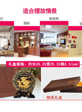 金猪摆件活性炭雕工艺品生肖猪客C厅家居装饰品摆设小福猪乔迁礼