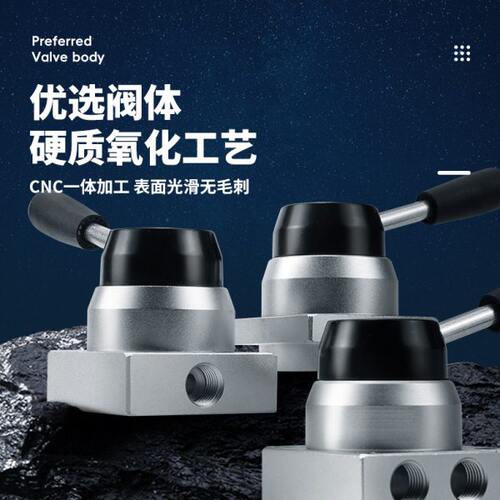气动手转阀K34R6-8D/L/A/S气缸控制换向开关手动阀二位四通手扳阀 - 图1