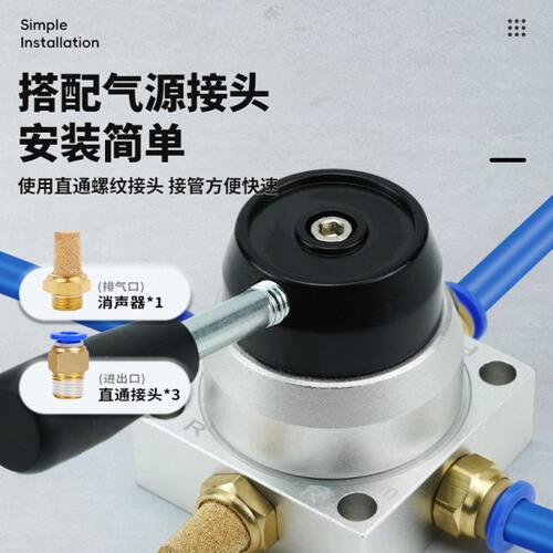 气动手转阀K34R6-8D/L/A/S气缸控制换向开关手动阀二位四通手扳阀 - 图0