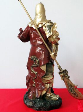 关公故里关帝庙精品68厘米关公青铜像武财神关二爷家居客厅摆件