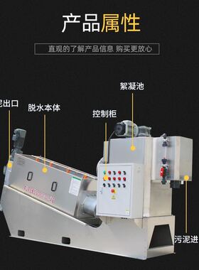 叠螺机式污水脱水机养殖场禽畜粪便废水处理鸡粪猪粪自动乾湿分离