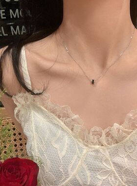 黑色小蛮腰项链女轻奢小众气质脖颈链2023年新款锁骨链