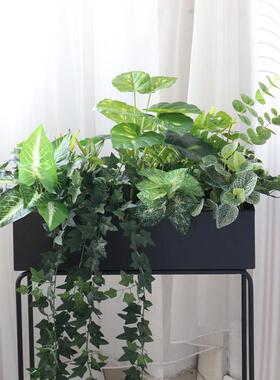 彷真植物槽花户外花箱样品屋展示中心外摆隔断花架子绿化花坛假花