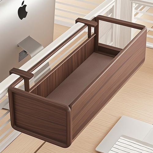 工位屏风免打孔悬挂挂篮置物架多功能办公用品收纳篮悬挂式抽取Z - 图0