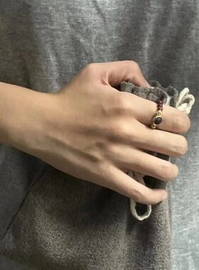 星月菩提戒指白檀木紫檀香文艺复古配饰佛木显降真系星星戒指戒指