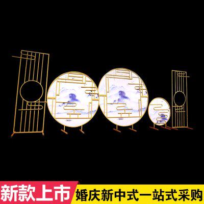 婚庆铁艺屏风中式婚礼道具背景摆设路引摆件布置中华门拱形门架子 - 图1