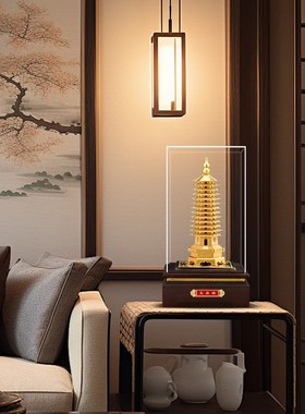 十三层鎏金铜文昌塔摆件九层办公C室书房桌面装饰品送小孩开学礼