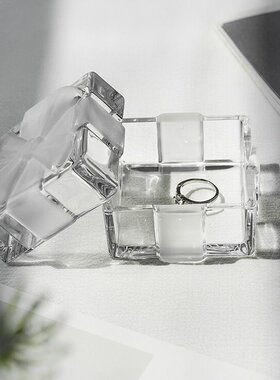 BOHEMIA 捷克进口水晶玻璃 磨砂礼物首饰盒摆件 家用高档礼品