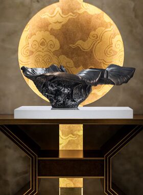 仿石玻璃钢抽象工艺品酒店大堂餐厅会所售楼玄关过道软装饰品摆件