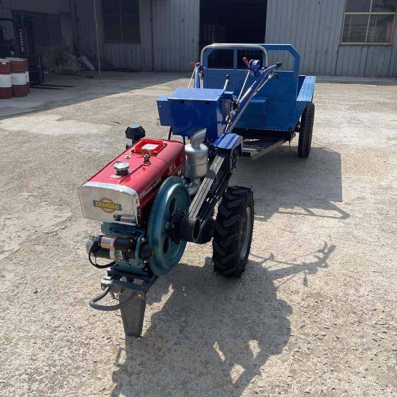 出口尼泊尔农用手扶拖拉机22HP柴油电启动冷凝散热28把刀片旋耕机 - 图0