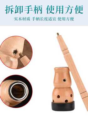 便携式木制漆面葫芦灸防烫艾灸馆灸具手持实木灸 艾灸盒