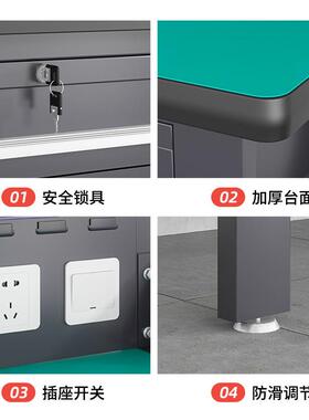重型工作台钳工台车间操作台工厂防静电维修桌不锈钢实验桌工具桌
