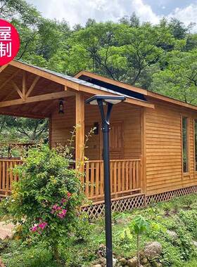 防腐木别墅户外乡村民宿农家乐田园木屋可移动森林树屋小型木房子