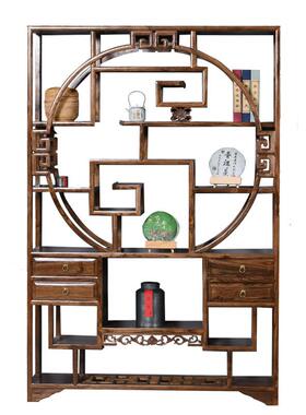实木博古架多宝阁新中式玄关展示柜屏风隔断客厅茶室置物架茶具架