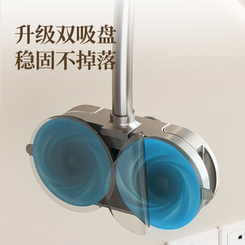 吹风机支架吸盘懒人免打孔旋转解放双手壁挂懒人电吹风机置物挂架 - 图1