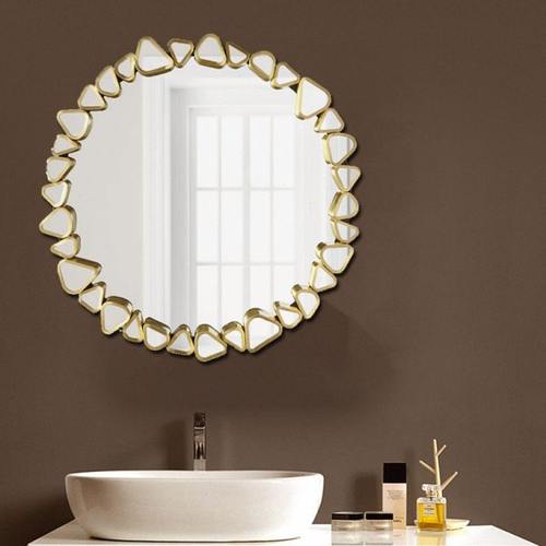 简约圆形化妆镜玄关壁挂镜客厅餐边背景墙艺术装饰镜洗手台浴室镜 - 图1