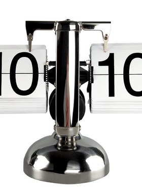 欧式自动翻页钟表小天平翻牌座钟覆古客厅简约家U居摆件王自如同