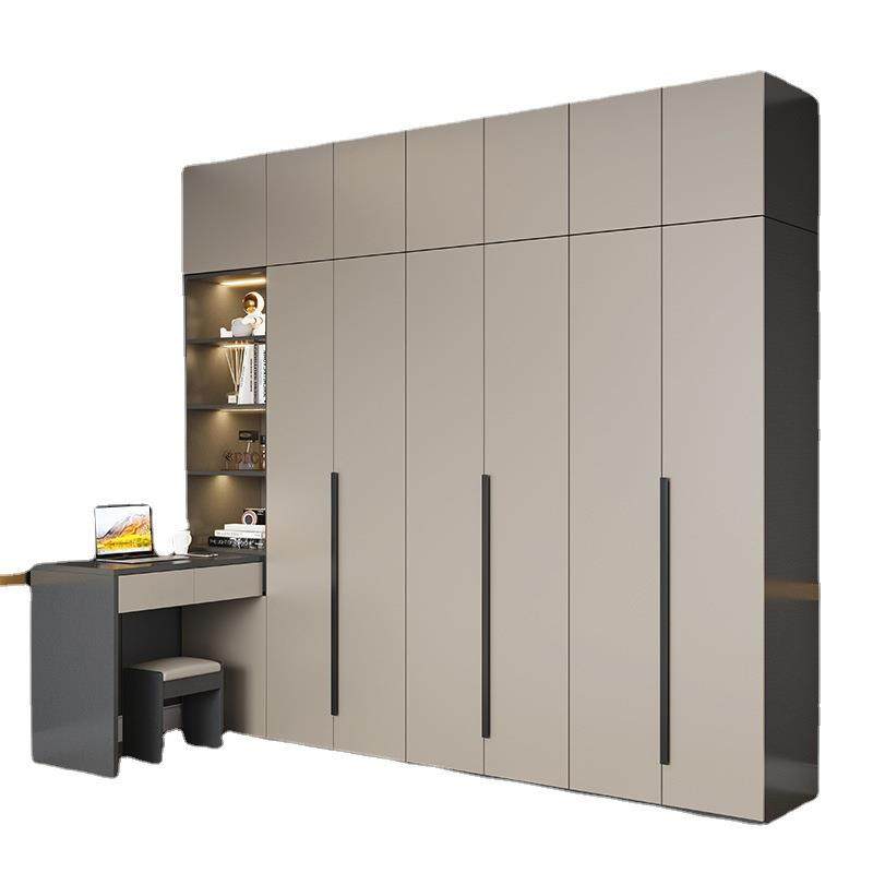 意式轻奢卧室家用奶油风肤感现代简约转角书柜组合储物六门大衣柜,淘宝优惠券,粉丝福利购,淘宝优惠卷