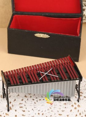 迷你马林巴木琴模型乐器模型摆件送朋友生日礼物微缩西洋乐器模型
