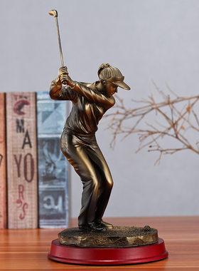 创意男女高尔夫球手摆件运u动人物家居装饰品书房客厅办公桌小摆