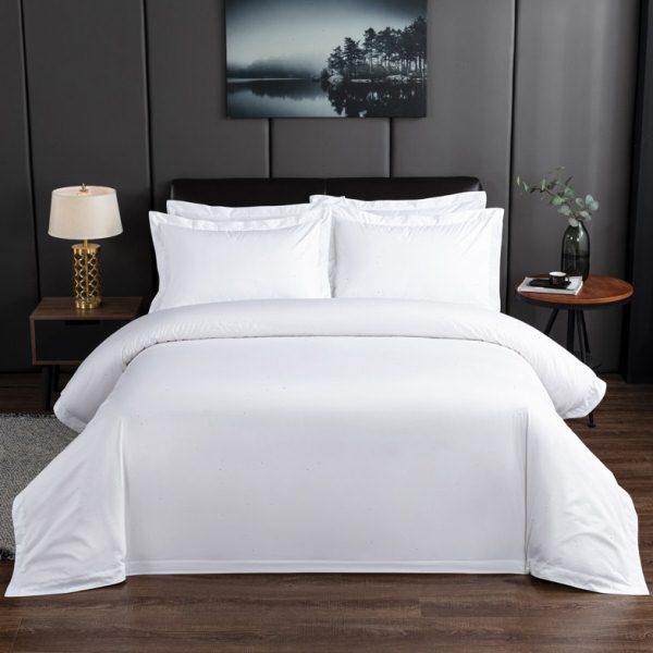 民宿宾馆酒店床品四件套纯白色床上用品招待所套件公寓旅馆三件套,淘宝优惠券,粉丝福利购,淘宝优惠卷