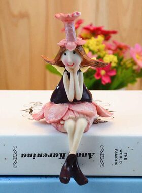 装饰摆件树脂艺二品衣店铺田园红花仙子套手工欧式 姐妹家居